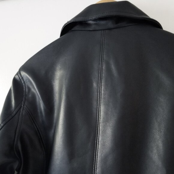 NEW BLANK NYC Essentials FAUX Leather Moto Jacket Size M Biker Edgy Black $99 - Picture 13 of 16